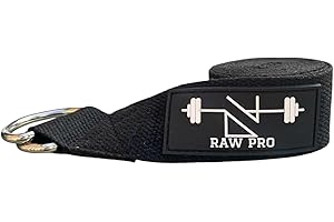 DanRaw Pro Yoga Stretching Strap with D-Ring | 183cm Long Flexibility and Mobility Band for Pilates, Physical Therapy, and Fitness Training