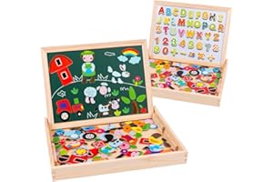 Uping Puzzle Magnetico Bambini Giochi Bambini 2 3 4 Anni Lavagna Magnetica Giochi Montessori Legno Regalo per Bambina Bambino 2 Anni 3 Anni 4 Anni