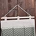 Highdas White Polka Dots Cotton Fabric Wall Door Cloth Hanging Storage Bag Case 6 Pocket Hanging bag Space Saver Gift Green