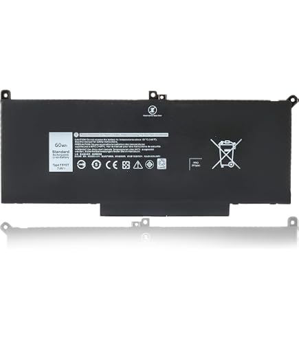 ASUNCELL Batterie 60Wh F3YGT Pour Dell Latitude 7280 7290 7380 7390 7480 7490 – 7.6V 4 Cellules, Haute Performance