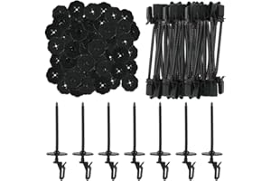 JUDANNA Solar Panel Guard Clips, 35 mm Nylon Solar Panel Wire Fence Fasteners Fence Panel Clips Animal Guard Fastener Clips for Solar Panel Bird Wire Pigeon Fence, 50 Packs