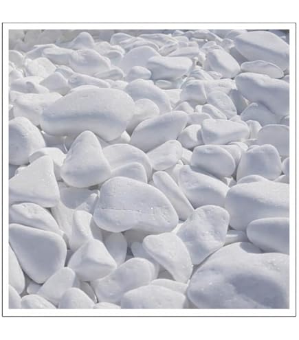 Galets Marbre Blanc Carrare Metroquadrocasa - Sac 1kg 15/25mm - Décoration Jardin, Fontaine Et Aquarium