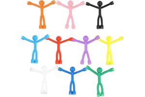 Wisebom Mini Magnete Uomini Colorati, 10 Pezzi Magnete Creativi da Frigorifero Magneti a Forma di Uomo, Magneti in Gomma Flessibile Giochi da Viaggio bambini per Ufficio Casa
