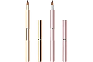 SRUIDYLADY Pinceau à Lèvres Rétractable, Application de Rouge à Lèvres (YZ-Gold+Pink)