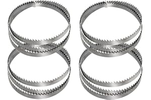 Sankuai Set di 4, Lame per Sega A Nastro 1425 mm x 6,35 mm x 0,35 mm x 6 ZpZ SK5 Lega di Acciaio per Legno