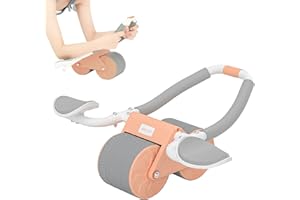 DAZZTIME Abdominal Roller Abdominal Trainer Wheel Fitness Roller Bauch Roller Training, Home Workout Equipment Bauchroller Bauchmuskeltrainer with Sturdy Double Wheels and Automatic Rebound