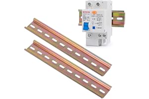 TMRBBESTY Rail DIN Rail de Montage,Rail DIN Métal Fendue,448Rails DIN Montage,Rail Din,Pour Armoire de Distribution Armoire de Commande,Largeur 35 mm,Hauteur 7.5 mm,Longueur 300 mm,2 pcs