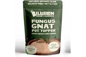 By Bill & Ben, Anti Gnat pot topper with added fertiliser. Fungus gnat pest control & Plant Food. Natural solution with no pesticides, nutrient rich minerals, keeps soil hydrated 1L