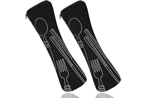 BDEPSTR Borsa Portaposate 2 Pezzi Nera per Viaggi, Campeggio, Picnic, Scuola, Pranzo