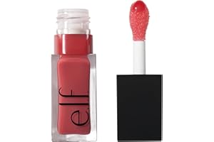 e.l.f. Aceite para labios Glow Reviver, nutritivo y tintado para un acabado muy brillante, impregnado de aceite de jojoba, vegano y no testado en animales, rosa (Rose Envy)