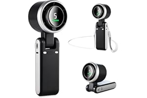 MERTTURM Mini Ventilatore Portatile, Autonomia di 12 Ore, 5 Velocità Potenti e Motore Senza Spazzole, Ventilatore Pieghevoleda Scrivania/Collo/Tasca per Viaggi, Trucco, All'aperto(Grigio Stellato)