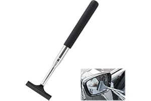 VAGAW Car Rearview Mirror Wiper,1Pcs Wing Mirror Squeegee Retractable,Black Car Mirror Squeegee,Mirror Cleaner Car Side Mirror,Portable Car Accessories For Rainy Foggy Weather