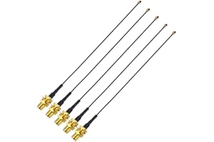 YILIANDUO 5 Pièces 15cm U.FL Pigtail Câble Antenne WiFi U.FL IPX1.13/ IPEX vers SMA Femelle Câble Coaxial pour Cartes Mini PCIe, Xbox, WiFi, Adaptateur FPV, émetteur d'antenne GSM/3G/GPS/4G