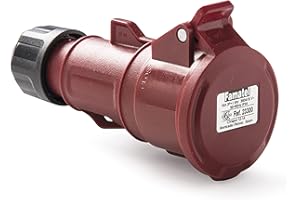 FAMATEL - Base móvil IP44 | 3P+N+T | 32A | 380-415V | Rojo