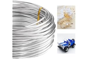 GENERIC THATSRAD Rollo Alambre de Aluminio Manualidad Diámetro 3mm, 10m Anodizado de Alambre Manualidad Flexible para Esculturas, Joyas, Modelado de Esqueleto, Abalorios, Hacer Guirnalda y Árbol de Bonsái