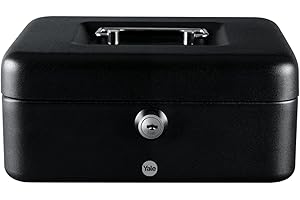 Yale Cassetta di sicurezza portavalori YCB/070/BB2 nera, dimensione extra-large