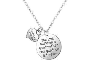 Blerameng The Love Between a Grandmother and Grandson is Forever and I love You Forever Pendant Necklace