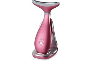 VRAIKO Lily Neck massage du visage, dispositif de rajeunissement de la peau avec thérapie thermique, LED à triple action et Vibration, pour soulager et resserrer anti-âge
