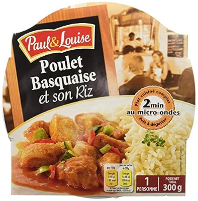 Paul & Louise Barquette Poulet Basquaise et Son Riz 300 g - Lot de 4