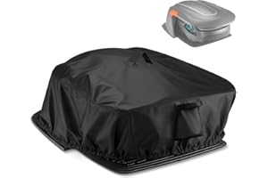 Fenghome Housse pour robot tondeuse automatique sans fil, housse de protection étanche, housse de protection avec cordon de serrage et poignées pour tondeuses intelligentes en plein air - 78 x 56 x 36