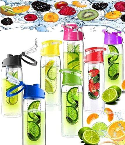 Glanz groß 800 ml Fruit Infusion Ziehen-Ei Saft Wasser Flasche Sport Gesundheit violett - 2