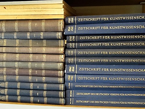 des deutschen Vereins für Kunstwissenschaft. Jahrgänge 1934-1943 und 1947-1968 in zus. 22 Bdn. Berlin, de Gruyter, Meyer u.a., 1934-1968. Mit zahlr. Abb. 4°. OLwd.-Bde. (15), teils OLwd.-Mappen (7) mit goldgepr. RTitel und VDeckelvign.