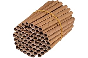 fatteryu 50Pcs Bee House Tubes Refill Bee Paper Tube Liners for Insect Nest House