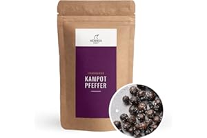 ‎HENNES FINEST Hennes Finest Fermentierter Kampot Pfeffer (Grüner Pfeffer) - 150g Kampot Pfeffer fermentiert, Fermentierter Pfeffer aus Kambodscha, echter Gourmet Pfeffer, Pfefferkörner ganz aus fairer Erzeugung