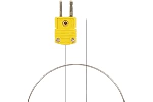 PerfectPrime TL0201, 0.1mm Diamater, K-Type Sensor Probe for K-Type Thermocouple Thermometer/Meter in Temperature Range from up to 200 °C/ 392°F