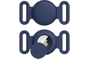 VANCLE Airtag Cover per Collare Cane, Silicone Custodia Protettiva per Apple Airtag GPS Finder, Porta Airtag per Cani Animali Domestici