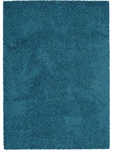 benuta Shaggy Hochflor Teppich Swirls Blau 80×150 cm | Langflor Teppich für Schlafzimmer und Wohnzimmer - 2