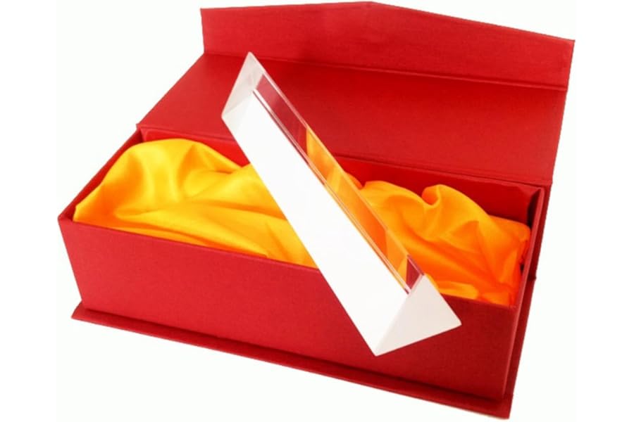 Photography Prism Prism Rainbow Spectrum Experiments Glass Age 2+ with Gift Box Physics Teaching Light Spectrum Sunlight Reflect Spectrum Glass for Photography Physics Teaching Science Experiment