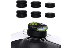 PlayVital Capuchon pour ps5 Manette Protection Stick Analog pour ps5 Edge,Joystick Grips Caps pour Xbox Core/Xbox One/Elite Series 2/Switch Pro,Razor Thumbstick Cover pour ps4-Noir,3 Paires