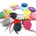 Produktbild VORCOOL 12 Paar Ersatz flache Schnürsenkel Shoe Laces Zeichenfolgen für Sport Schuhe Boots Sneakers Skates (verschiedene Farben)