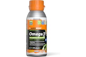 NAMEDSPORT SUPERFOOD NAMEDSPORT Omega 3 Double Plus | Integratori Omega 3 Alta Concentrazione EPA + DHA da Olio di Pesce Purificato | Certificato IFOS & Informed Sport | Supporto per Cuore, Cervello, Vista | 240 Softgels