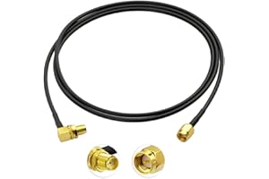 Bingfu Cavo SMA Prolunga Antenna 4G 1m SMA Maschio a Femmina ad Angolo Retto RG174 Cavo Coassiale per Modem Router Cellulare 4G LTE RC FPV Multicopter TX RX GPS Bluetooth Antenna DAB Auto