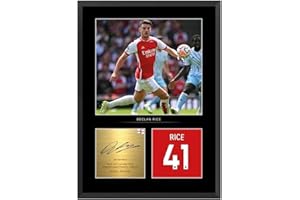 S STEEN Signed Declan Rice A4 Photo Display With Frame Included | Gift For Football Fans | Gift For Declan Rice Fans | Football Memorabilia | Football Gift | Signed Football Pictures