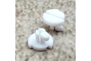 ULEIVA 4499000115 Lot de 2 vis de verrouillage de rechange Blanc Compatible avec Dometic Caravan Camping-car Réfrigérateur Grille d'aération L Couvercle d'hiver