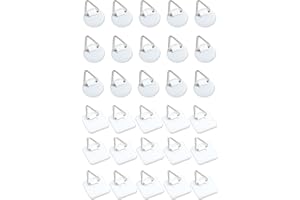 CPRNQY 30 Stück Bildaufhänger Selbstklebend,Bilderhaken Selbstklebend,Klebehaken Bilder,Dekorativer Bilderaufhänger Mit Kreisförmigem Quadratischem Klebendem Plattenaufhänger Teller und Deko Objekte