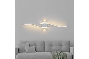 minifair Applique Da Parete Interno,Applique Da Parete Lungo 100Cm Alluminio Lampada,Applique Led Da Parete Interno Per Camera Da Letto,Soggiorno,Corridoio,Luci Per Applique Da Parete 3000K Bianco