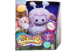 Curlimals Flutter Wonders Bella Bear Teddy Bear, Interactive Cute Plush Butterfly with 100+ Sounds, Movements & Lights. Age 3+