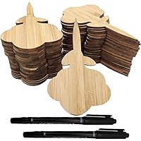 Aisamco 50-teilige Bambus-Pflanzenetiketten (6 cm x 9 cm) mit 2 Stiften Gemüsegartenmarkierungen Blumentyp…