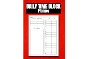 Daily Time Block Planner: Hourly To Do List, Undated Timebox Schedule, Time Box Appointment Organizer Notebook, Time Blocking ADHD Pad, Work Day ... Dated Weekly Notepad, A5 Without Notes