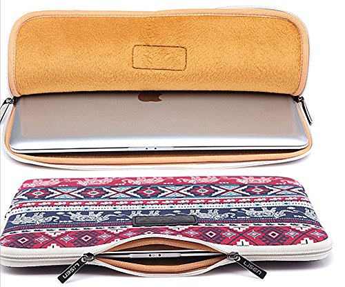ZiXing Bohème Stil Canvas-Gewebe Elefant Diamant Muster Laptophülle Laptop Schutztasche Sleeve für Apple Macbook/ Acer/ Dell/ Fujitsu/ Lenovo/ Asus/ HP/ Samsung/ Sony/ Toshiba - 5