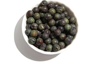 ACYUNLEI Natural Matte Stone Beads 8mm Dragon Bloodstone Round Gemstone Beads Spacer Charm Energy Healing Beads DIY for Bracelet Necklace Earrings Jewelry Making