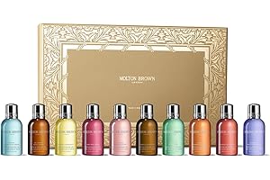 Molton Brown Stocking Filler Gift Set - 10 x 50ml Luxury Scented Bath & Shower Gels, Christmas Body Care Beauty Gift