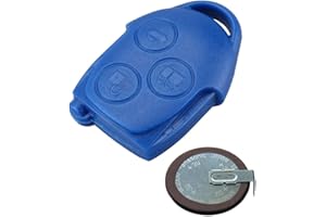 Automobile Locksmith Repair Kit Compatible For Ford Transit Connect Mk7 3 Button Blue Remote Key Case & Battery VL2330