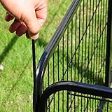 WOLTU HT2031m1 Welpenauslauf Absperrgitter Welpenzaun Freigehege Laufgitter Hunde Welpen 8 Elemente Metall 61x77cm - 5