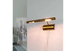 Easylight Spiegelleuchte aus Metall in Bronze 2xG9 B:29cm klassisch Bilderleuchte für Flur Bad Wohnzimmer Schlafzimmer Wandlampe Bilderlampe Wandleuchte Innen