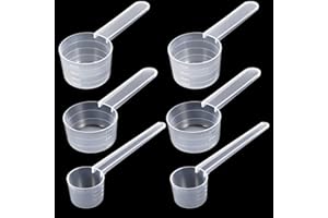 umorismo 6 Stück Messlöffel Gramm 5g,15g,20g Plastik Dosierlöffel Proteinpulver Waschpulver Dosierhilfe Protein Scoop Messlöffel Measuring Spoons mit Skala für Backmessen Flüssigkeit